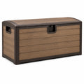 Aufbewahrungsbox 150 x 70 x 70 cm Kunststoff Braun - wetterbeständige Gartenbox mit Deckel