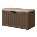 Kunststoff Aufbewahrungsbox 120 x 55 x 60 cm Taupe Braun für Garten wetterbeständig